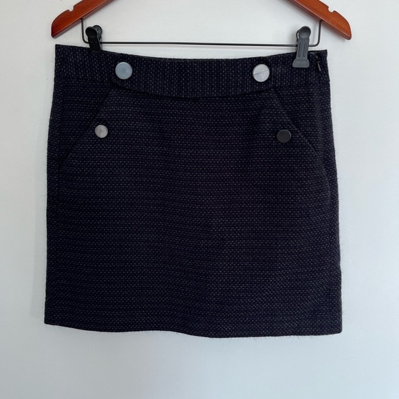 Ann Taylor Classic Black purple and gray Textured Skirt size 4 - Picture 2 of 6